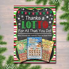 Thanks A Lotto For All That You Do Editable Pdf File So You Can Personalize As Many Lottery Ticket Card Babysitter Gifts Teacher Christmas Gifts Daycare Gifts