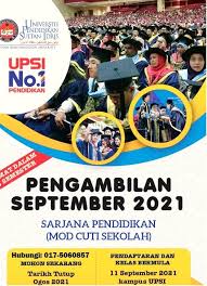 Syarat kemasukan ijazah sarjana muda upsi 2021. Master Of Education School Holiday Programme Upsi 2021 Home Facebook