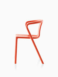 Profile View Of A Red Magis Air Chair Stacking Chair With Arms Air Chair Chair Stacking Chairs