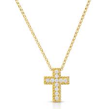 Inquire for a quick quote. Roberto Coin Tiny Treasures Small Cross With Diamonds J R Dunn Jewelers