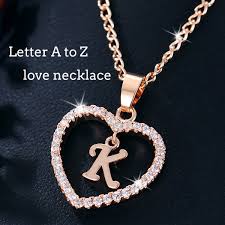 At bluestone, you can buy alphabet necklace designs based on your or your children's preferences. 26 Letters Silver Gold Plated Heart Chain Necklace Alphabet Initial Necklace Letter A To Z Pendant Women Valentine S Day Jewelry Gifts Wish