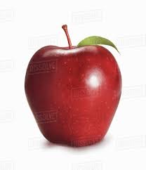 Download background apple images and photos. Red Delicious Apple With Leaf White Background Stock Photo Dissolve