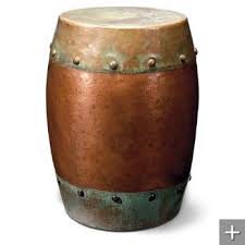 Riveted Drum Table With Images Drum Table Copper Table Craftsman Style Furniture
