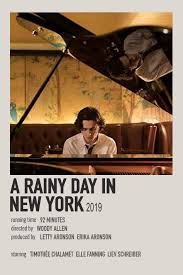 A Rainy Day In New York Polaroid Movie Poster In 2020 Film Posters Minimalist Movie Posters Film Posters Vintage