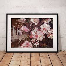 Cherry Blossom Art, Pink Poster, Pink Flower Art, Tree Art, Blossom Tree,  Home Decor, Home Wall Art, Wedding Gift, Cherry Blossom Print