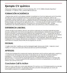 Ejemplo De Curriculum Vitae De Quimico Micvideal Es
