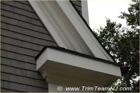 Trimmed by #trimteamnj with fluted legs,…» Exterior Trim American Traditional Exterior New York By Trim Team Nj Houzz