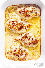Check out our video on how to make this easy recipe using chicken breast, mix shaker, and other simple ingredients. Baked Cheesy Bacon Ranch Chicken Recipe Wholesome Yum
