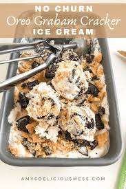 No Churn Oreo Graham Cracker Ice Cream
