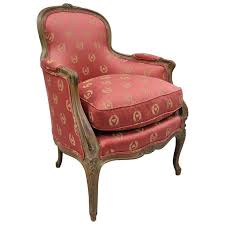 Antique French Country Louis Xv Style Bergere Armchair Walnut Boudoir Chair For Sale Armchair Vintage French Bergere Chairs Caned Armchair