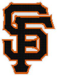 Kreinik very fine #4 is the premier metallic thread for cross stitching because it is so soft and easy to use. Counted Cross Stitch Pattern San Francisco Giants Logo The Cross Stitch Guy
