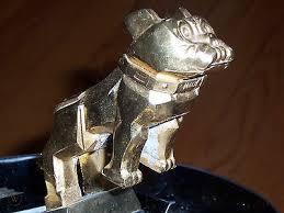 Mack truck bulldog hood emblem ornament vintage design patent 87931. Large Vintage Gold Mack Truck Bulldog Hood Ornament 87931 Cigar Ashtray 535146742