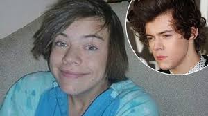 The sun has exclusive snaps of the singer out and about in london wearing a newsboy cap. Before He Was Famous Harry Styles With Straightened Hair 9celebrity