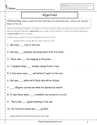 Adjective Worksheets 5th Grade 2nd Grade Worksheets Third Grade Grammar Worksheets Grammar Worksheets