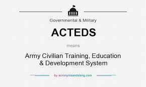Acteds Army Civilian Training Education Development System By Acronymsandslang Com