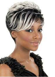 Faded Black To White Tips Short Hair Styles Wigs Short Hair Wigs