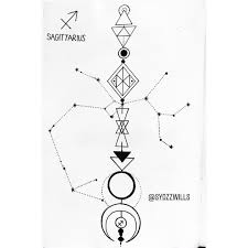 Gemini Tattoo Gemini Tattoo Constallation Astrology Geometric Astroarrows Sagittarius Tattoo Astrology Tattoo Sagittarius
