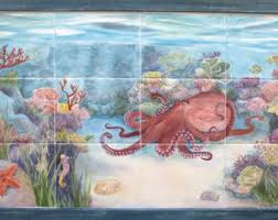 Octopus Garden On Etsy A Global Handmade And Vintage Marketplace Mural Large Mermaid Painting
