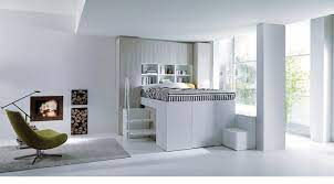 Il suo design � studiato per organizzare lo spazio sottostante, con mobili o sedute, oppure come cabina armadio. Letto Matrimoniale Soppalco Letti A Soppalco