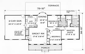 The great room has a gas fireplace for winter nights, while the kitchen is located between a dining room and the breakfast area. Great One Story 7645 3 Bedrooms And 2 5 Baths The House Designers