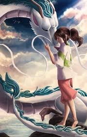 Spirited Away Chihiro And Haku In His Dragon Form Studio Ghibli Fanart Ghibli Art Hayao Miyazaki Art