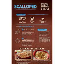 A ham, scalloped potatoes with bacon bits, and peas. Amazon Com Betty Crocker Scalloped Potatoes 4 7 Oz Pack Of 6 Packaged Scalloped Potatoes Grocery Gourmet Food