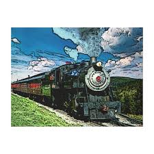Black Steam Train Canvas Print All The Power Of This Loco On Display See Other Sizes And Options For Wall Art And Other Canvas Art Prints Train Art Canvas Art