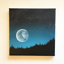 In der astronomie ist der supermond kein anerkannter begriff. Supermond Acrylmalerei Auf Leinwand 8 X 8 Zoll Erhaltlich In Meinem Etsy Shop Malerei Malen Kunst Moon Painting Acrylic Painting Canvas Art Painting Acrylic