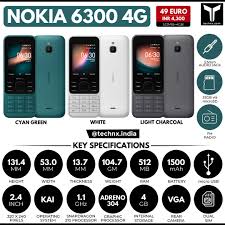 Nokia 6300 4G Key Specifications and Price