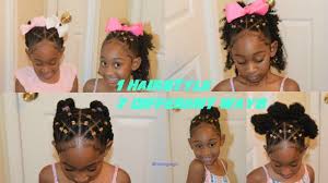 In this video we will show you how to make christmas hairstyles. Easy Kids Girls Natural Hairstyles 7 Hairstyles In 1 Back To School Ru Natural Hairstyles For Kids Natural Hair Styles Kids Hairstyles