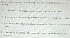 how does the image of the map support the overall text structure ...