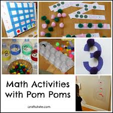 Colored poms, gems or other color matching material (we used spielgaben's wooden dots. Math Activities With Pom Poms Craftulate