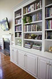 White Bookshelves For Your House White Bookshelves Cabinets Are Deep A Bit Of Counter Space Bookshelves In Living Room Home Decor Shelves Bookshelves Built In