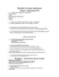 models of urban structure