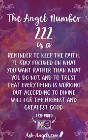 The Angel Number 222 Is A Reminder To Keep The Faith To Stay Focused On What You Want Rather Than Wha Numerology Life Path Angel Number Meanings Angel Numbers