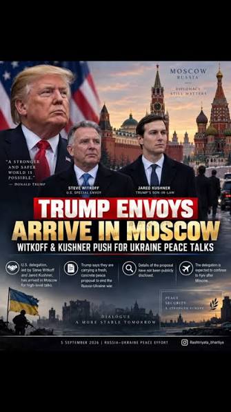 President Trumps special envoys Steve Witkoff and son-in-law Jared Kushner  arrived in Ukraine Sunday for their first trip to Kyiv since Trump returned  to office with a pledge to end the war.