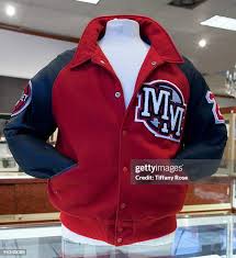 A Michael Jackson letterman's style "Mickey Mouse" jacket is seen at...  News Photo
