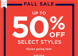 In Stores Online Fall Sale Up To 50 Off Select Styles Styles Going Fast Shop Sale Shopping Sale Autumn Sales Shopping