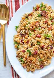 Empty of the couscous or bulgur in a bowl and add 1 ¼ cup boiling water or broth if using couscous or 2 cups boiling water if using bulgur. Moroccan Couscous Tfaya With Chickpeas And Cranberries Recipe Chefdehome Com Recipe Couscous Recipes Moroccan Couscous Cooking Recipes