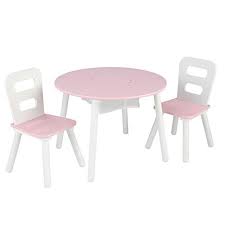 All pieces are made of wood with metal. Kidkraft Table Pink Novocom Top