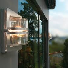 Excellent service · free shipping · name brands · low prices Bern Stainless Steel Clear Glass Wall Light 1 Lamp By Norlys Bern E27 S S C Silver Outdoor Wall Lights