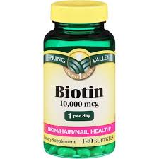 Biotin Oil For Hair Growth Walmart Spring Valley Biotin Softgels 10 000 Mcg 120 Count Walmart Com Biotin Thick Hair Remedies Thick Hair Styles