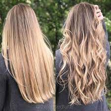 Blonde Balayage On Long Hair Straight Vs Curly Which Do You Prefer The Tousled Turtle Weareintrepi Blonde Balayage Curly Vs Straight Hair Balayage Straight