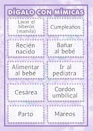 Digalo con mimicas juegos para baby shower para imprimir juegos. Resultado De Imagen Para Juegos Para Baby Shower Mixto Recuerdos Baby Shower Decoracion Baby Shower Baby Shower Juegos