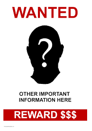 Whether you are a parent reporting a missing child or a relative searching for a missing family member, start by filing a missing person's report with local law enforcement. Kostenloses Wanted Person Poster A3 Size