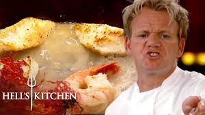 Gordon ramsay is back in las vegas, home to five of ramsay's restaurants, including the world's first gordon ramsay hell's kitchen restaurant at caesars palace. Chef Gets Raw Fish Past Gordon Ramsay Hell S Kitchen Youtube