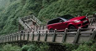 Awd, supercharged, navi, 360 cam, red interior! Range Rover Sport Climbs 999 Stairs At Heaven S Gate In China Roadshow