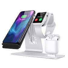 Apple watch stand, iphone stand, bentoben iwatch charging stand dock station cradle lavender airpods case custom personalized cover for apple air pods apple headphones case 3 in 1 fast wireless charger for your smartphone, apple watch, and airpods 1 cable for 3 of your. 3 In 1 Wireless Charging Station For Iphone Apple Watch Airpods Super Cool Office Stuff