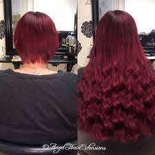 Brush your hair thoroughly to get rid of tangles. Curly Red Hair Extensions Angel Hair Extensions
