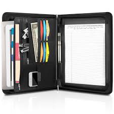 Amazon Com Simboom Padfolio Resume Portfolio Folder Pu Leather Interview Legal Document Organizer With Sleeve Holder For 13 3 Inch Macbook Air Pro Tablet Sleeve Holder For Women Men Black Office Products